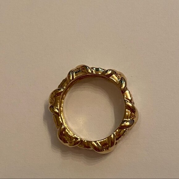 CAMROSE & KROSS JBK RING GOLD PLATE 925 CRYSTAL WRAPPED FAMILY UNITY BAND SIZE 8 - Picture 9 of 9